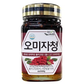 GAGOPA Korean Honey Jam 100% Organic Honey Preserved Syrup, Korean Style Jam excluding Sugar,Only Honey & Oligosaccharides/No Sugar 17.63Oz (Omija)