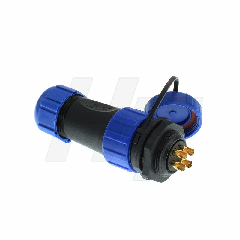 HangTon HE21 4 Pin Circular Waterproof Plastic Connector Male Cable