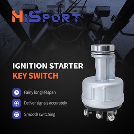 HiSport Ignition Starter Switch Compatible with John Deere Yanmar Kubota Iseki Tractor Komatsu Bulldozer 650 750 850 950 1050 1250 1450 1650, Replace 22B-06-11910 08086-20000