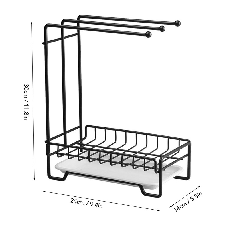 Dishcloth Drying Rack Sponge Holder Iron Draining Anti Slip Stable