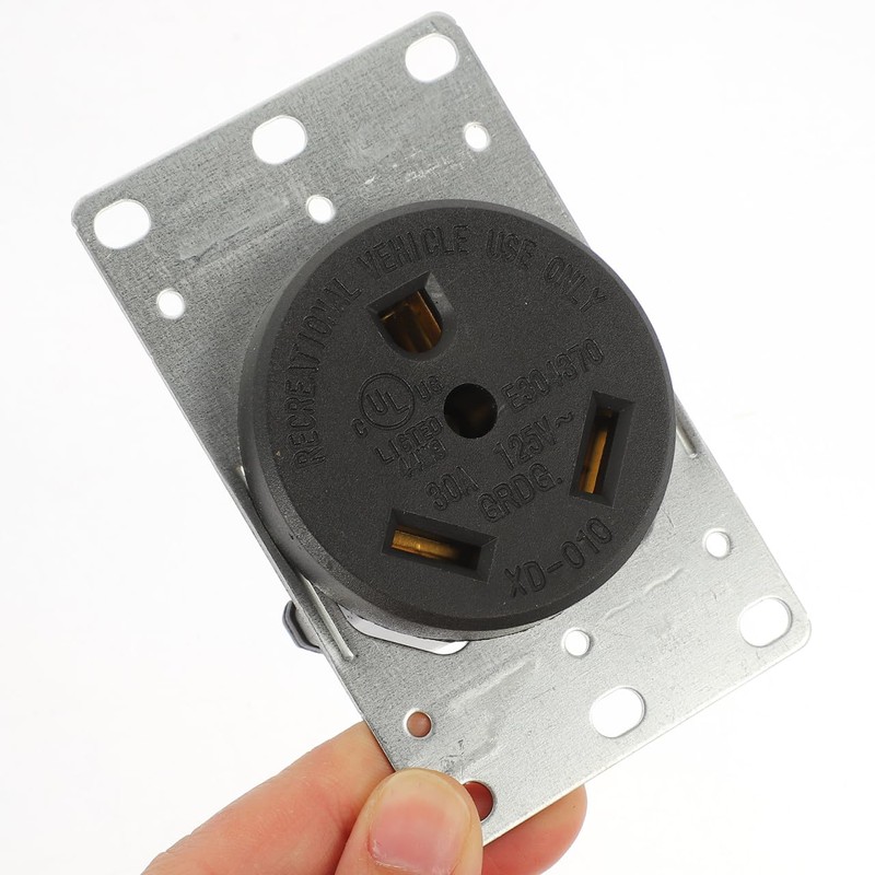 30A RV Outlet 125V 2P Industrial Grade Flush Mount Receptacle