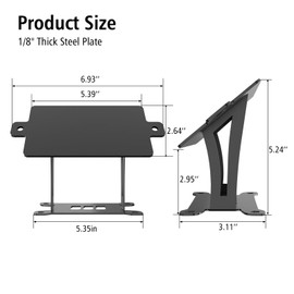 Manifold Stand Pedestal Mounting Bracket Heavy Duty Universal Manifold Bracket for AirLift 3P/3H/V2 Air Suspension Systems Black Metal Mounting Bracket with Pre-Drilled Holes & Anti-Corrosion Coating