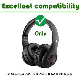 Insignia NS-WHP314 Headphone Replacement earpads Compatible with Insignia NS-WHP314 Headphone Ear Cushion with Protein Leather