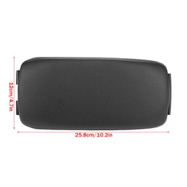 Aramox Console Armrest Fit for 8P / 2003-2013 8P0864245P, Car Black Centre Console Armrest Lid Cover, Black (Leather)