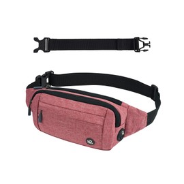 WATERFLY Bum Bag Waist Bag Men Women: Small Belt Bag Sport Bum Hip Bag Men Women Waist Fanny Pack with Extension Strap for Travel Hiking Dog Training Outdoor, pink, money belt