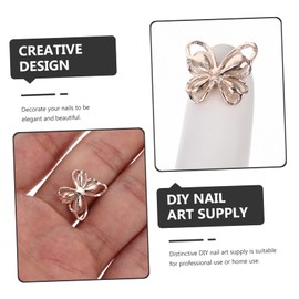 Healvian 40pcs Butterfly Nail Charms Rhinestone Inlay Stylish Nail Art Ornaments for DIY Manicure Lightweight and Durable Decorations for Girls