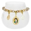 12 Pulseras Beige Recuerdo Bautizo Comunion Virgen Guadalupe