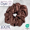 Celestial Silk Mulberry Silk Scrunchies for Hair (Oversized, Chocolate)