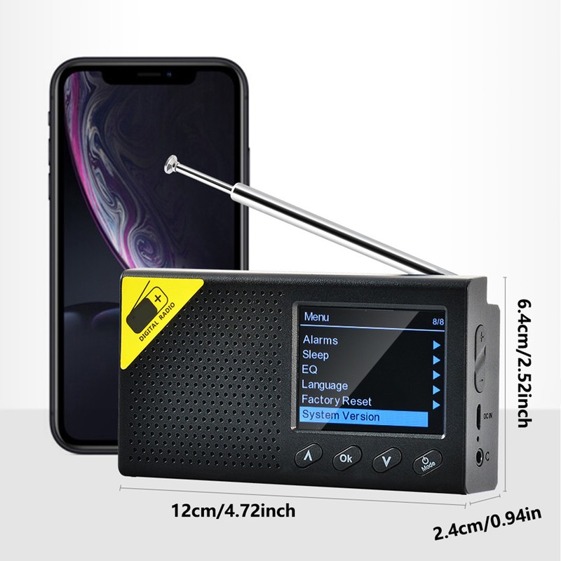 Portable Home Using Digital Radio for DAB 2.4 Inch LCD