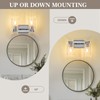 AURYNIX 2-Light Bathroom Light Fixtures Modern Chrome Vanity Lights with