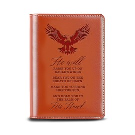 Eagle Gift He Will Raise You Up On Eagles Wings Notebook Eagle Lover Gift Eagle Scout Gifts Inspirational Leather Journal (Eagle-He will CA)