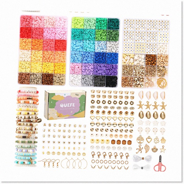FEXEQ 48 Colors Bohemian Clay Beads Kit - Perfect for