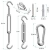 Sun Shade Sail Hardware Kit 6 Inch - 84pcs Set