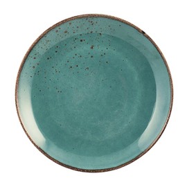 H & H Set of 6 Piatti Piani Reactive Azzurro cm 27