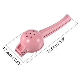 sourcing map Manual Hand Squeezer, Aluminium Alloy Lemon Orange Citrus Juicer Suitable for Lemon, Watermelon, Orange, Pomegranate, Cucumber - Pink