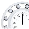 Acme Boffa Round Wall Clock with Circular Floating Crystal in