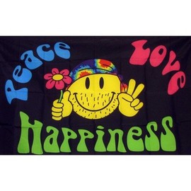 3x5 Feet Peace Love Happiness Polyester Flag