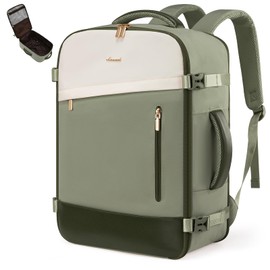 LOVEVOOK Ryanair Cabin Bags 40x20x25 Underseat, 20L Expandable Travel Backpack, Anti-Theft Carry On Bag for Women, Hand Luggage Rucksack for Flying, Business Trip, Short Getaway, Commuting