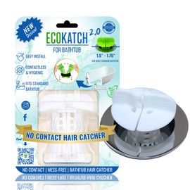 No-Contact Bathtub Hair Catcher | Conceals Hair | Reusable Silicone Mesh Strainer | Fits 1.5"-1.75" Drains | Turkish Pink