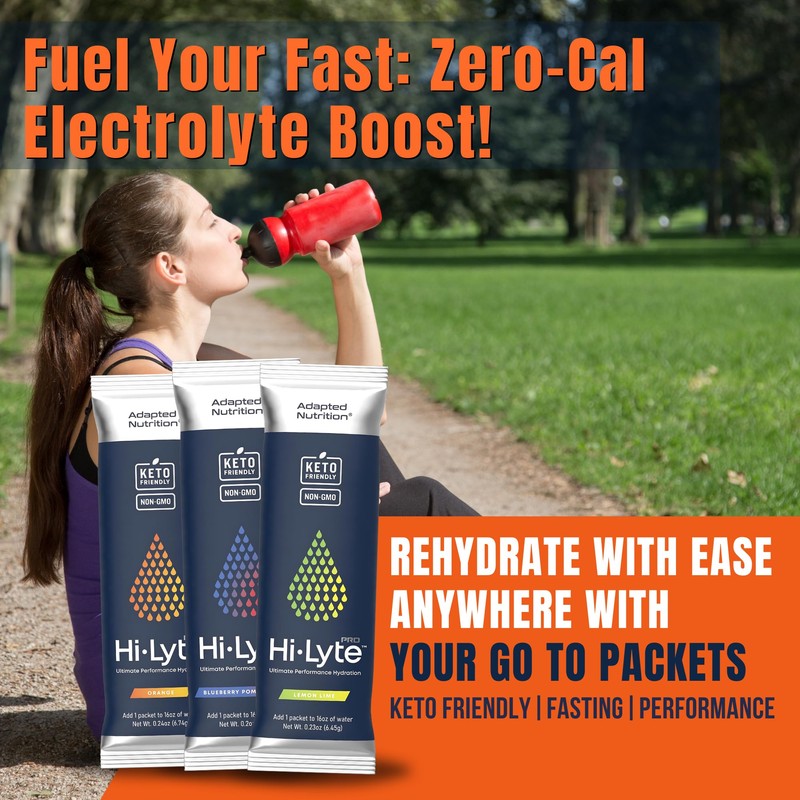 Adapted Nutrition Hi-Lyte Pro Hydration Packets - 15 Individual Drink