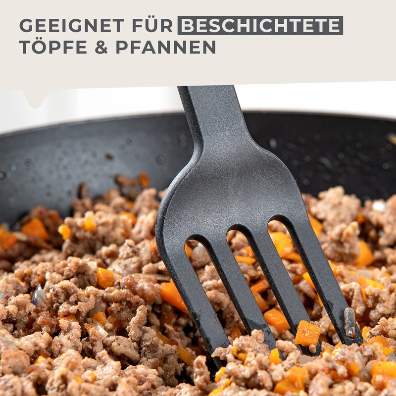 Fackelmann Statement Plastic Cooking Fork - Kitchen Fork with Ergonomic