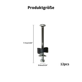 VZU Trampoline Screws Set Replacement Parts for Trampoline, Mounting Accessories for Spring Bed Stability, Robust Trampoline Replacement Screws and Nuts, Tool for Securing the Trampoline Frame