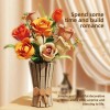Unbranded 868PCS Rose Bouquet Building Blocks Eternal Flower Vase Model