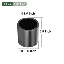 YOKIVE Pipe End Caps, PVC Round Plug Adapter Fitting Replacement, Great for Garden Irrigation (Black, 38mm ID)