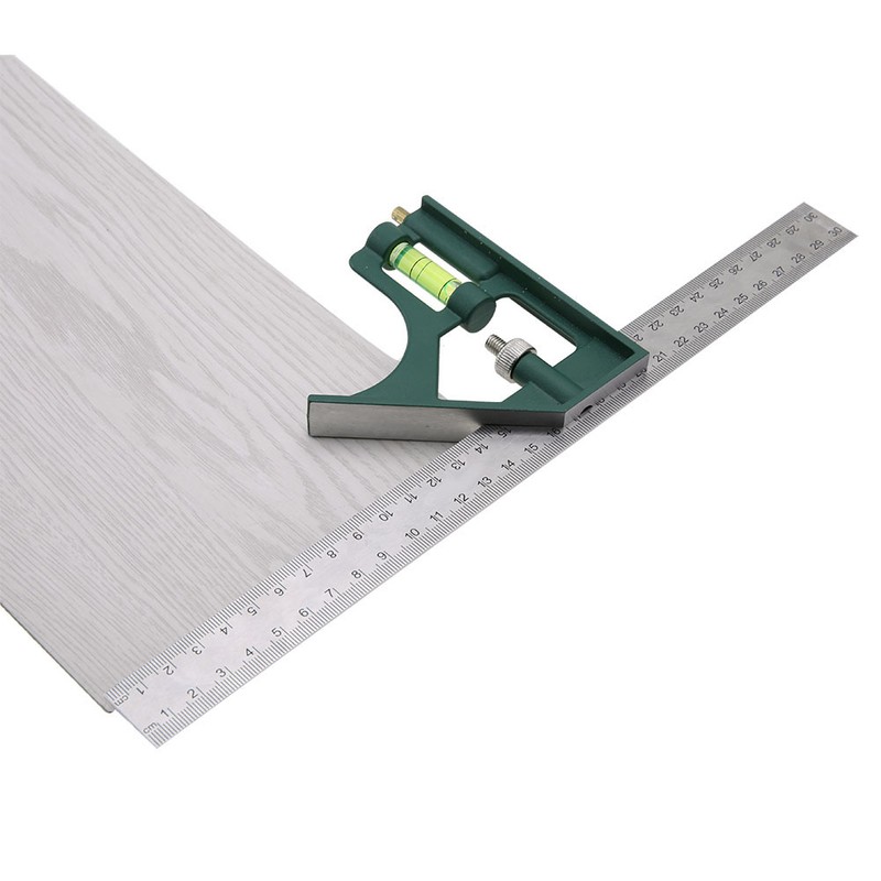 300mm Adjustable Stainless Steel Square Angle Ruler 45/90 Degree with