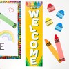 Eureka Crayola Welcome Vertical Classroom Banner for Teachers, 12" x