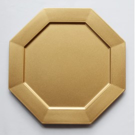 Yamanaka Lacquerware FB28-5 Octagonal Plate, Gold Glitter