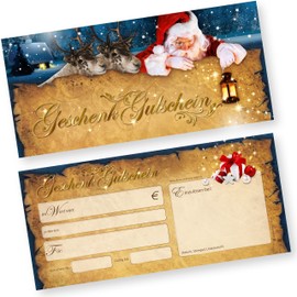 tatmotive Gift Vouchers Christmas North Pole Express Pack of 50 Vouchers Voucher Cards Christmas for Customers for Company Commercial