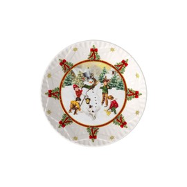 Villeroy & Boch Toy's Fantasy Bowl Large Snowman Colourful Bowl, Christmas Bowl, Serving Bowl, Christmas Tableware Toys, Christmas Decoration Ceramic, Premium Porcelain