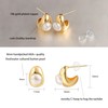 Aobei Pearl Freshwater Cultured Pearl Drop Earrings Cute 18k Gold