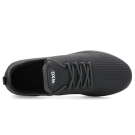 WXQ Zapatos de correr para hombre, cómodos, ligeros, transpirables, de malla, para entrenamiento, informales, deportivos, Gris, 10.5 US