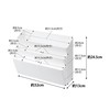 Yamazaki Tower 4496 Refrigerator Side Magnetic Storage Pocket, 3 Tiers,