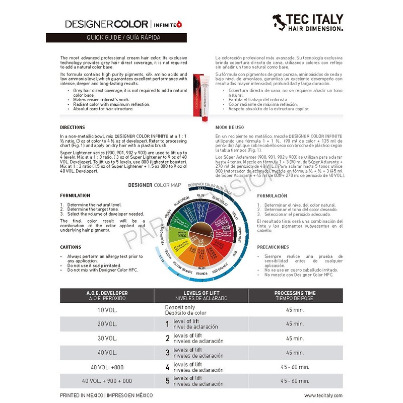 Tec Italy Designer Color Infinite - Naturales/Naturals Hair Color Tube