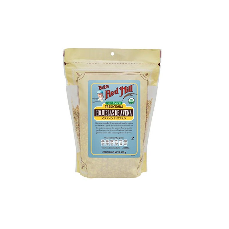 Bob´s Red Mill, Hojuelas de avena orgánica tradicional, 453 gramos