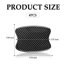 4PCS Car Door Handle Protector,3D Carbon Fiber Car Door Handle Scratch Protector for Car Decoration,Self-Adhesive & Multi-Size Car Accessories Door Handle Protectors for Vehicles (S)