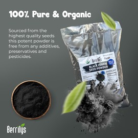 Black Cumin Seeds Powder, Organic, Berrilys, Ground, Also Known As Nigella Sativa, Kalonji, Black Cumin Seed Flour, Great for Baking and Bread Making, Spicy Flavor, Healthy & Versatile Ingredient, 5LB