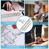 Set of 3 steel rulers and 1 plastic folding ruler,
