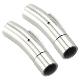 Tofficu 2pcs Leather Bracelet Clasp, Magnetic Cord End for Jewelry Making, Bracelet Clasps and Closures for Diameter 6mm Round Leather