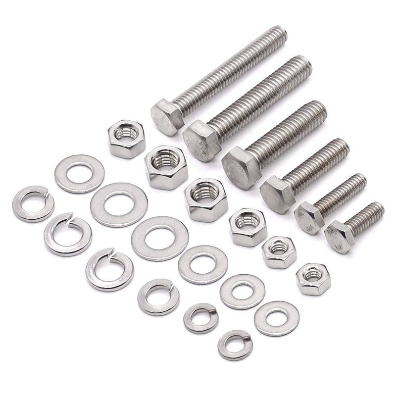 3/8-16 x 1-1/4" Hex Bolts with Hex Nuts and Flat