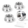 GASHER 4PCS Aluminum Weld On Bung 1/2" NPT Female Weldable