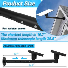 Starlink Gen 3 Long Wandhalterung mit Adapter, Einstellbare Starlink Halterung, Starlink Montagesatz mit Starlink Mount Adapter, Starlink Dachhalterung für Starlink Internet Kit Satellite