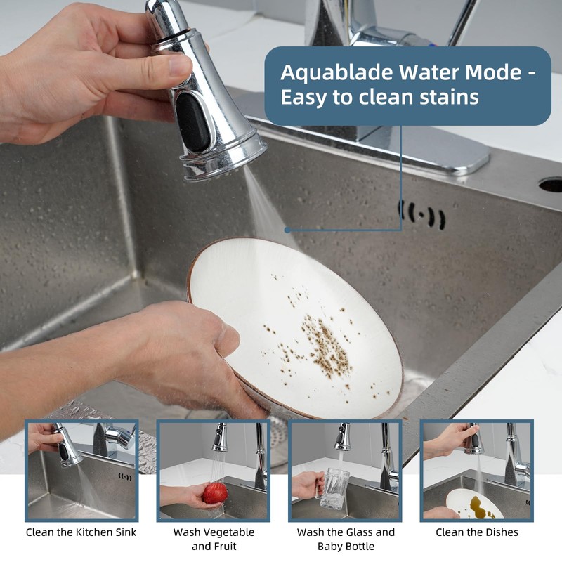 iFealClear Universal Kitchen Faucet Head Replacement, Pull Down Spray Head