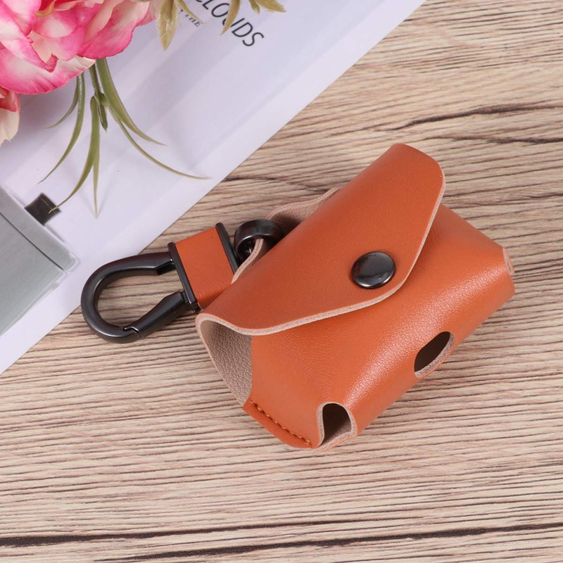 OSALADI 2pcs Simple Imitation Leather Earphone Case Cover for Portable
