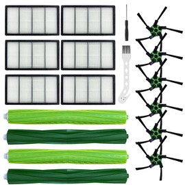 FLYBINGO 16 Pcs Accessories Compatible with iRobot Roomba s9 (9150) s9+ s9 Plus (9550) s Series Vacuum Cleaner, 2 Set Main Rubber Brushes,6 Side Brushes,6 HEPA Filters,2 Tools