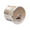 Jeriup Satin Nickle Brass Mortise Cylinder Door Lock, 1-1/8"(Overall Length: