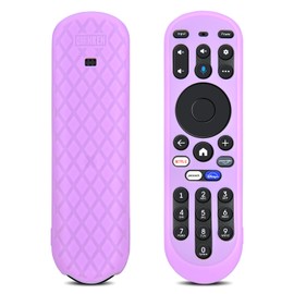 ZWP Silicone Protective Case for Xumo Smart TV Remote, for Element Pioneer Hisense XUMO TV Remote, Washable Anti-Lost Remote Case-Glow in Dark (Pink)